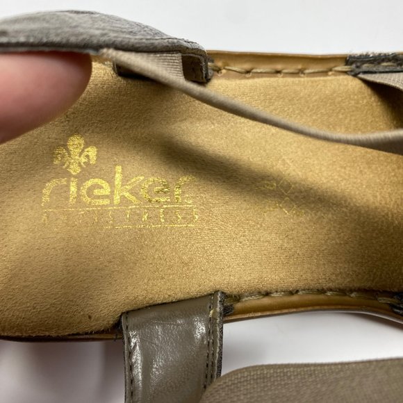 Rieker Gray Zipper Sandals Size 38 - Picture 4 of 11